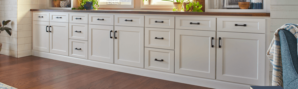 Wolf Classic Cabinetry - York White Universal Design Cabinets