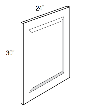 BDD24 - RTA Weston White Shaker - Decorative End Panel - 24" X 30" X 3/4"