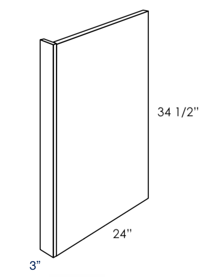 DWEP3 - Assembled Concord Custom Color Paint - Dishwasher End Panel