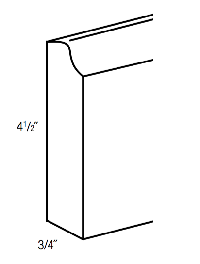 FB8 - Assembled Concord Tricorn Black - Furniture Base Molding