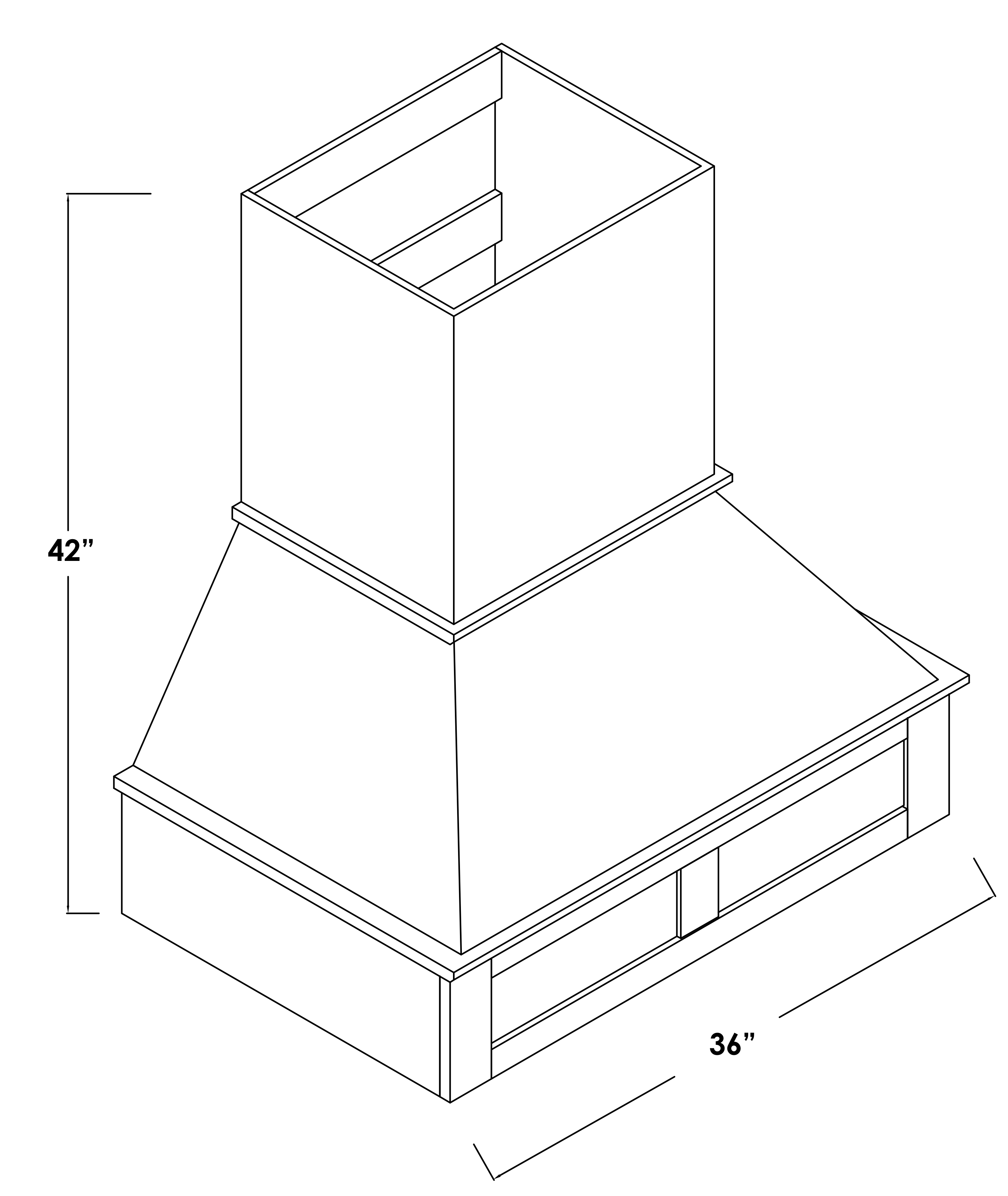 36" Range Hood - Assembled Concord Polar White - Range Hood