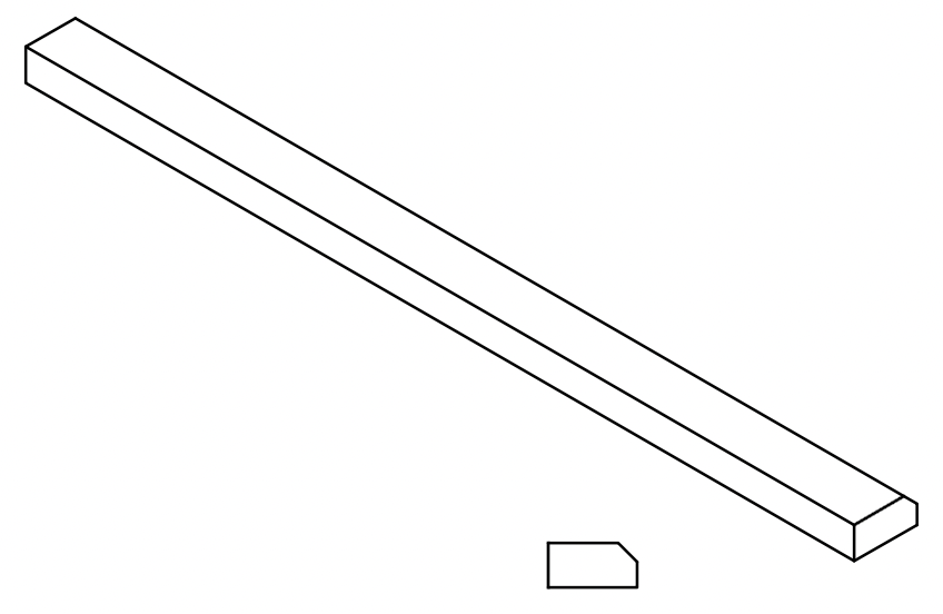 LRS8 - RTA Concord Polar White - Shaker Light Rail Molding