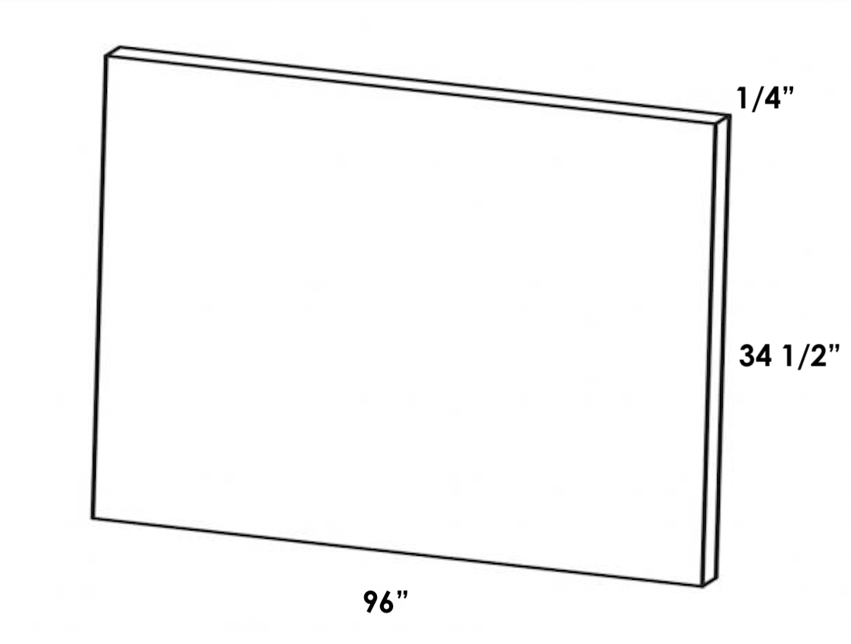 PNL3696 - Assembled Concord Polar White - Back Panel