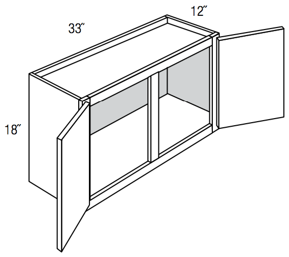 W3318 - Assembled Concord Clary Sage - Wall Cabinet - Double Door