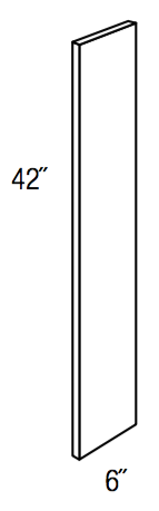 F642 - RTA Weston White Shaker - Filler - 3/4" thick 6" wide 42" tall