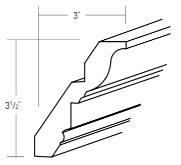 LCM8 - Yarmouth Slab - Large Crown Molding