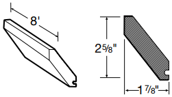 ACM8 - Fulton Mocha - Angle Crown Molding - 2 5/8" x 8' x 3/4"