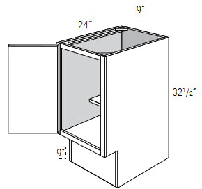 ADA-BF09-L - Dover White - Base Cabinet