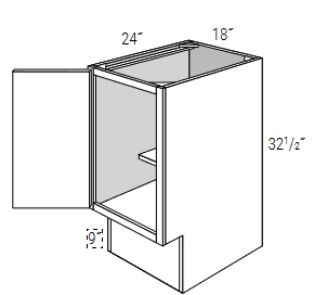 ADA-BF18-L - Dover White - Base Cabinet