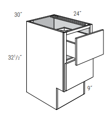 ADA-DB30 - Dover White - 2 Drawer Base Cabinet