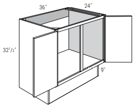 ADA-SB36 - Dover White - Sink Base - Double Doors