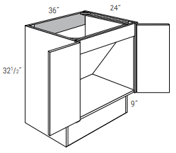 ADA-SB36BRF - Dover White - Sink Base - Double Doors