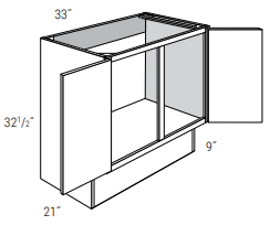 ADA-V3321 - Dover White - Sink Base - Double Doors