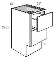 ADA-VDB1521 - Dover White - 2 Drawer Vanity Base