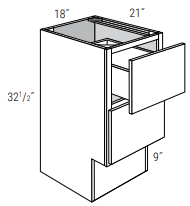 ADA-VDB1821 - Dover White - 2 Drawer Vanity Base