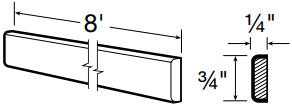 BM8 - Glasgow Mythic Blue - Batten Molding - 8' x 3/4" x 1/4"