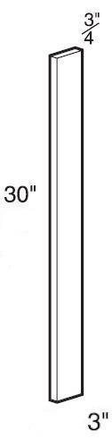 FS30 - Glasgow Deep Onyx - Filler Strip - 3w X 30h