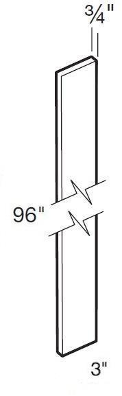 FS96 - Glasgow Deep Onyx - Filler Strip - 3w X 96h