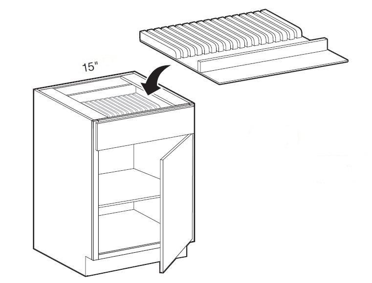 KBI15 - Hawthorne Cinnamon - 15" Knife Block Insert