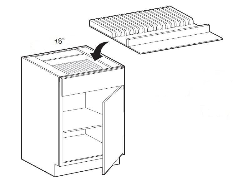 KBI18 - Manhattan High Gloss Metallic - 18" Knife Block Insert