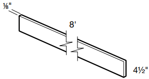 MTK8 - Glasgow Deep Onyx - Matching Toe Kick - 8' x 4 1/2" x 1/4"