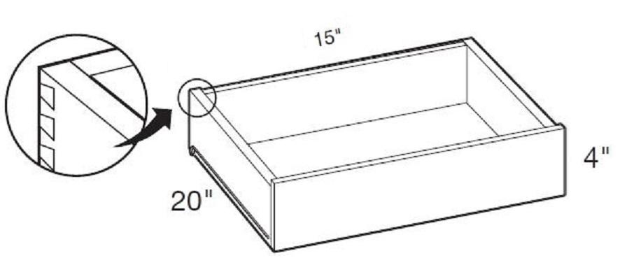 ROT15 - Manhattan High Gloss White - Roll Out Tray 15"