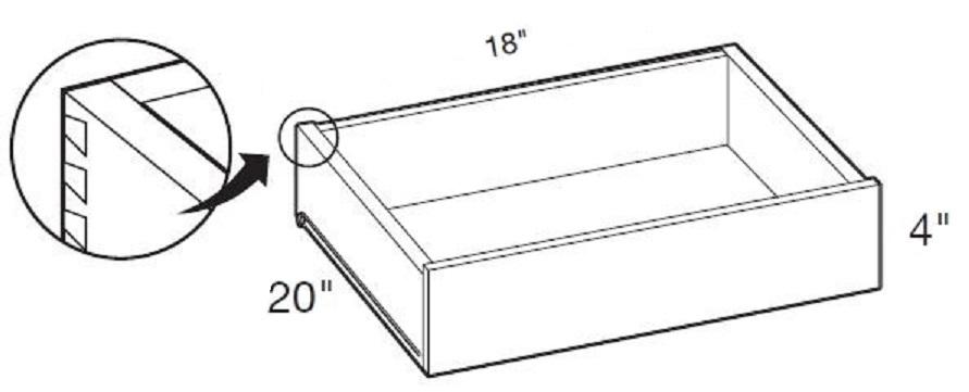 ROT18 - Glasgow Pebble Gray - Roll Out Tray 18"