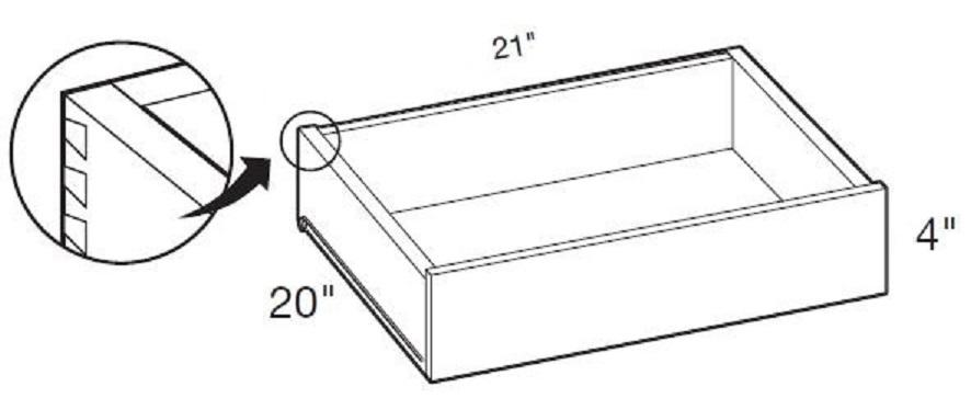 ROT21 - Manhattan High Gloss White - Roll Out Tray 21"