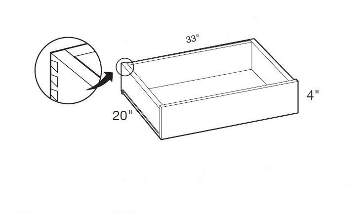 ROT33 - Glasgow Pebble Gray - Roll Out Tray 33"