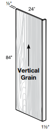 RP1.584 - Wembley Valley Gray - Refrigerator Panel - 24"D x 84"H w/ 1.5"W Filler