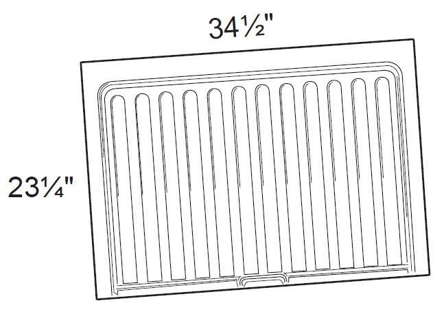 SBL3336 - Manhattan High Gloss White - 33" to 36" Sink Base Liner