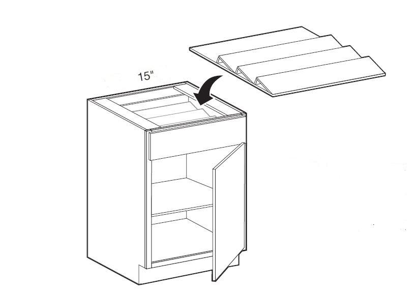 SDI15 - Manhattan High Gloss Metallic - 15" Spice Drawer Insert