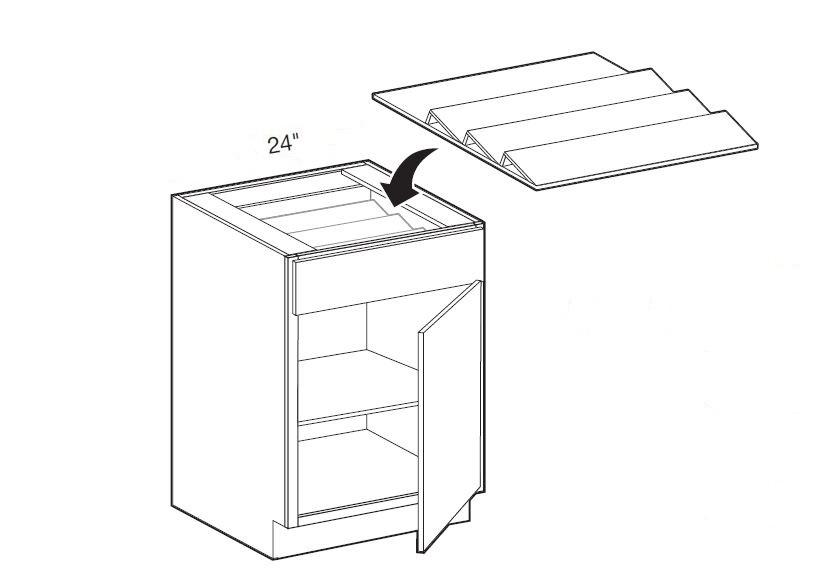 SDI24 - Manhattan High Gloss Metallic - 24" Spice Drawer Insert