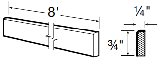 SM8 - Fulton Mocha - Scribe Molding - 8' x 3/4" x 1/4"