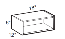 SS1812 - Manhattan High Gloss White - 18wX12dX6h Service Shelf - Service Shelf