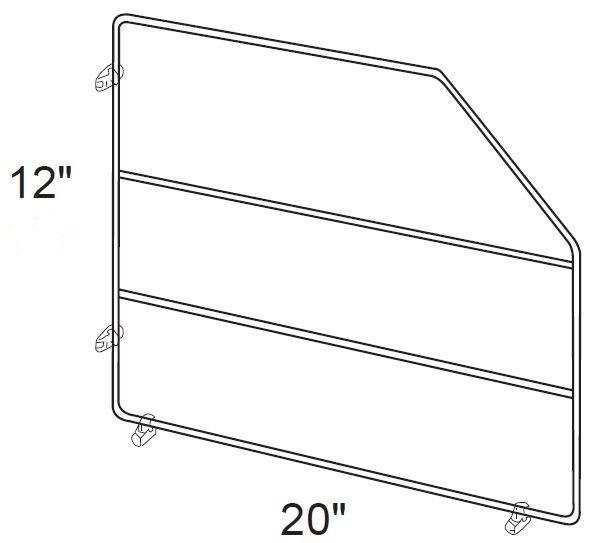 TD12CR - Manhattan High Gloss White - 12" High Tray Divider-Chrome