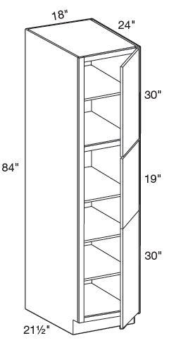 U182484R - Fulton Mocha - Utility 18" x 24" x 84" - Single Door - Hinges On Right