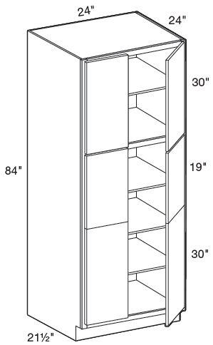 U242484 - Hawthorne Cinnamon - Utility 24" x 24" x 84" - Double Doors