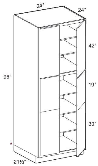 U242496 - Hawthorne Cinnamon - Utility 24" x 24" x 96" - Double Doors