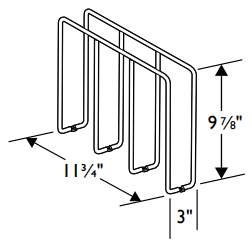 USTD-CR - Hawthorne Cinnamon - U-Shaped Tray Divider 3"