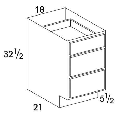 VDB18UD - Dartmouth Grey - UD 4 Drawer Vanity Base - Special Order