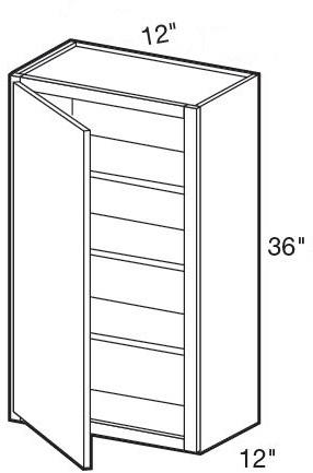 W1236L - Fulton Mocha - Wall 12" x 36" - Single Door - Hinges On Left