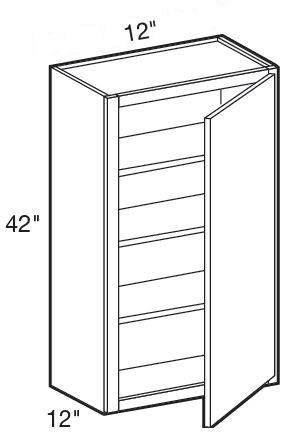 W1242R - Fulton Mocha - Wall 12" x 42" - Single Door - Hinges On Right