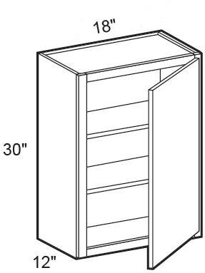 W1830R - Wembley Valley Gray - Wall 18" x 30" - Single Door - Hinges On Right