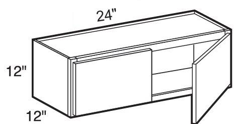 W2412 - Fulton Mocha - Wall 24" x 12" - Double Doors