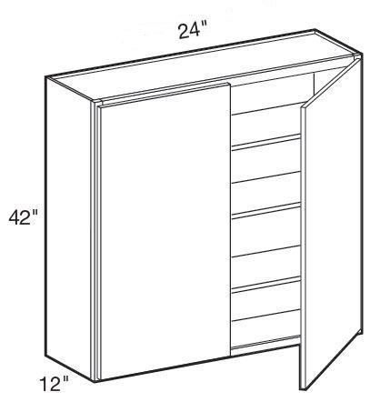 W2442 - Fulton Mocha - Wall 24" x 42" - Double Doors