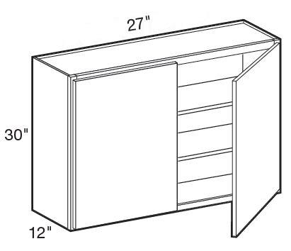 W2730 - Fulton Mocha - Wall 27" x 30" - Double Doors