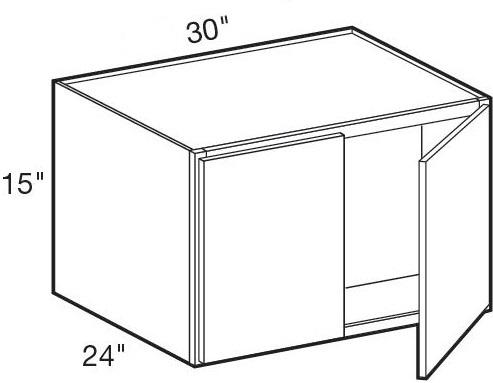 W302415 - Fulton Mocha - 30w x 24d x 15h Wall - Double Doors - 24" Deep