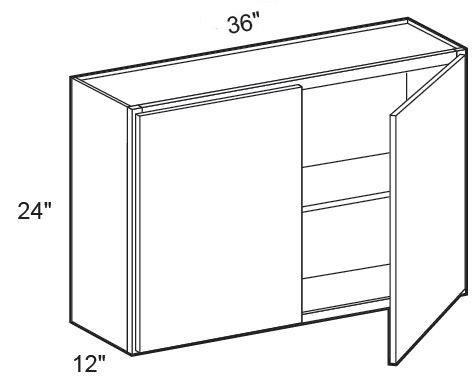 W3624 - Fulton Mocha - Wall 36" x 24" - Double Doors