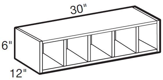 WR3012 - Manhattan High Gloss White - 30wX12dX6h Wine Row